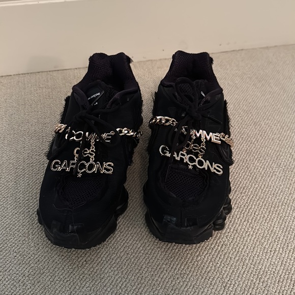 COMME des GARÇONS x Nike Shox TL in Triple Black - Picture 2 of 6